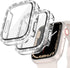 Goton 2 Pack Bling Screen Protector Case for Apple Watch Series 9 8 7 41mm with Tempered Glass, Women Glitter Diamond Rhinestone Full Protective B...