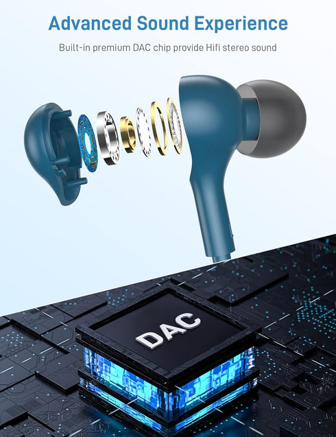 USB C Earbuds for Google Pixel 8 7 Pro 8A 7A 6A 6 Apple iPhone 15 iPad 10, Wired Type C Headphone Earphone with Microphone Small Ear Buds for Sams...
