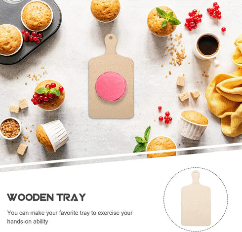 Operitacx 6Pcs Mini Wooden Cutting Board Craft with Handle Wooden Chopping Board Small Serving Board Rustic Paddle Kitchen Board Cooking Butcher B...