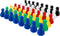 8 x 6 Style Multicolor Plastic Pawns Pieces Game for Board Games, Tabletop Markers Component...