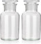 2 Packs 250ml Glass Reagent Bottle,Lab Wide Mouth Reagent Bottle, Glass Bottle With Glass Ground Stopper (Clear)...