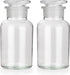 2 Packs 250ml Glass Reagent Bottle,Lab Wide Mouth Reagent Bottle, Glass Bottle With Glass Ground Stopper (Clear)...