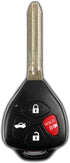 KeylessOption Key Fob Replacement for 2007 2008 2009 2010 Toyota Camry Corolla Keyless Entry Remote Remote Control, 4-Button HYQ12BBY 4D67, Locksm...