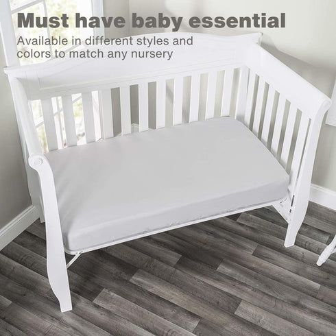 Everyday Kids 2-Pack Fitted Crib Sheets, 100% Soft Breathable Microfiber Baby Sheet, Fits Standard Size Crib Mattress 28in x 52in, Navy Nursery Sh...