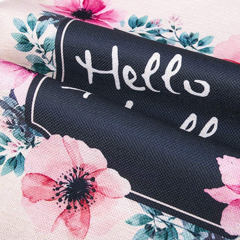 SICOHOME Hello Outside Décor for Yard Garden Flag 12.5"x 18" Spring Summer Flag for Farmhouse Outdoor Decor Double Sided Burlap Yard Flag...