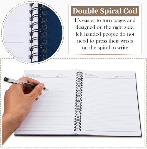 6 Pack Small Left Handed Notebook 8"x5" Lefty Spiral Notebooks Lefty Wire Bound Mini Notebook 50 Sheets College Wide Ruled Paper Journal for Schoo...