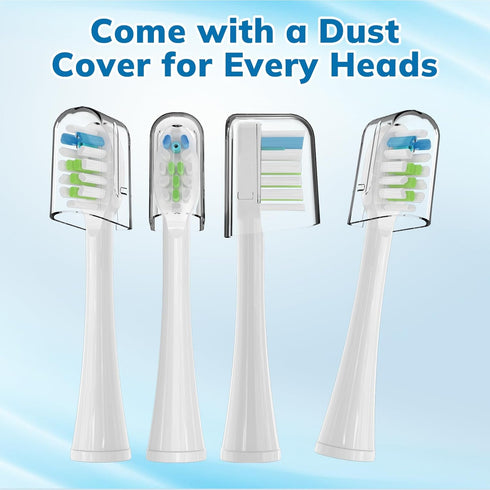 6 Pack Replacement Replacement Brush Heads for Waterpik Sonic Fusion Flossing Toothbrush Compatible with Sonic Fusion SF01/SF02 and Sonic Fusion 2...
