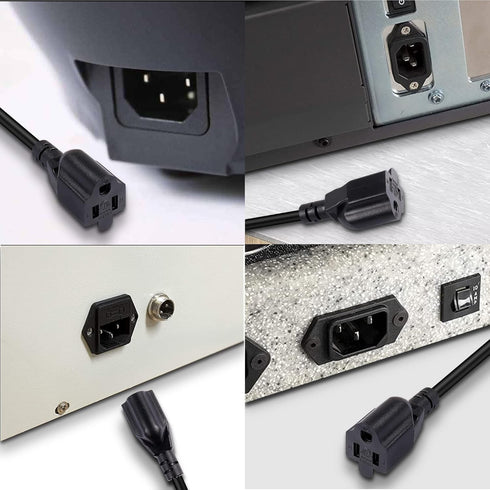 MEIRIYFA 18 Gauge 3 Prong Female NEMA 5-15 Plug Heavy Duty Cord US SJT Replacement Power Supply Cable 10A 110V 115V 120V Pigtail 2PCS (3.3FT)...