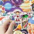 65pcs Space Vinyl Stickers Pack for Laptop Water Bottle, Solar System Stars Planets Waterproof Stickers for Kids Teachers Students, Astronaut Gala...