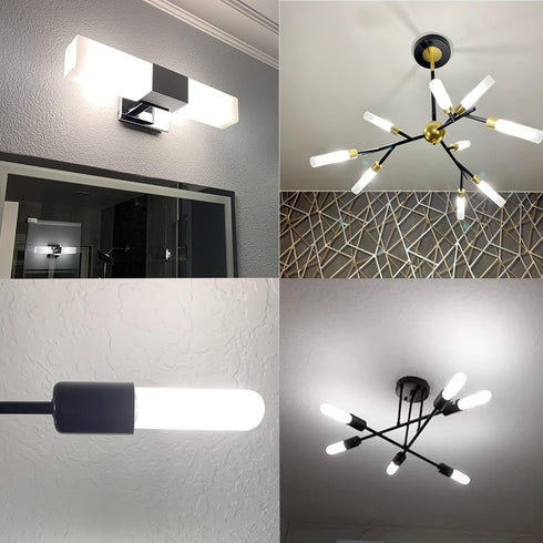 XININSUN T10 led Bulb, Dimmable T10 led Light Bulbs,8W Led Tube Bulbs, 60-75 Watt Equivalent,4000K Daylight White,E26 Base Bulb for Desk Lamp,Bath...