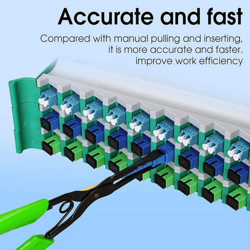 Optical Fiber Pliers Flange Fiber Optic Connector Tool Efficient Fiber Connector Insertion and Removal Tool Fiber Flange Long Nose Pliers for SC a...