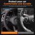 Car Steering Wheel Cover, Elastic Stretch Woven Vehicle Steering Protector Without Inner Ring, Auto Steering Protective Cover, 14.5-15 inch Univer...