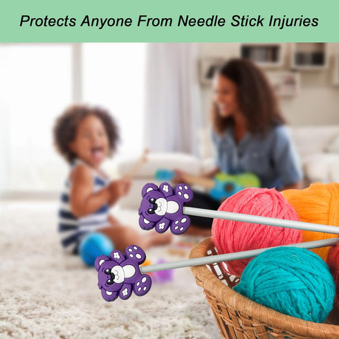 10 pcs Knitting Needle Stoppers Point Protectors Knitting Accessories and Supplies Knitting Tools Knitting Starter kit Beginner for Knitting Gifts...