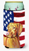 Caroline's Treasures LH9012TBC USA American Flag with Vizsla Tall Boy Hugger Can Cooler Sleeve Hugger Machine Washable Drink Sleeve Hugger Collaps...