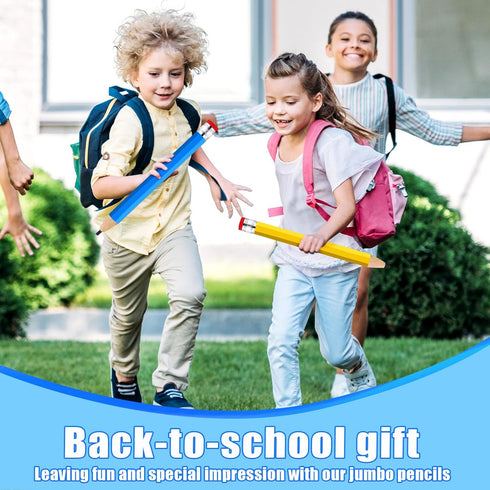 2pcs Big Pencils, 13.3 Inch Wooden Jumbo Pencils Funny Giant Pencil Novelty Large Pencil Wooden Pencils for Crafts School Home Office Party Props ...