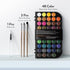 Nicpro Watercolor Paint Set, 48 Water Colors Kit with 3 Painting Brushes, Palette, Watercolor Pen, Non-toxic Painting Supplies for Kids, Adults, S...