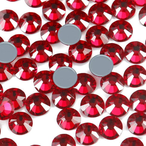Dowarm Hotfix Crystal Rhinestones, Hot Fix Crystals for Crafts Clothes, Flatback Glass Crystal for Decoration, Round Gems (Siam/Red, SS30 288PCS)...