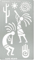 Aleks Melnyk No.434 Metal Stencil, Kokopelli Fertility Deity, Petroglyph Designs, Small Stencil, 1 PC, Template for Wood Burning, Engraving, Craft...