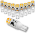 KAKEMONO T5 T10 Wedge Base LED Bulb 2W AC10-18V/ DC10-30V 2700K Warm White for 12V Low Voltage Landscape Path Deck RV Camper Lights, 10 Pack...