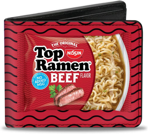 Buckle-Down Men's Bifold Wallet Top Ramen, 4.0" x 3.5"...