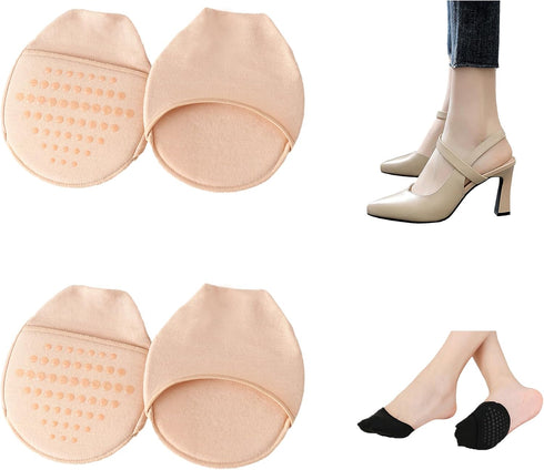 Ball of Foot Cushion Socks Seamless Toe Topper Socks Half forefoot socks Non-Slip Pain Relief Toe Half Socks...