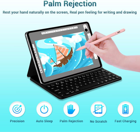 Stylus Pen for Apple iPad Pencil - Ipad Stylus Pen for iPad 10th 9th 8th 7th 6th Generation Palm Rejection for 2018-2023 Apple iPad Air 5th 4th 3r...