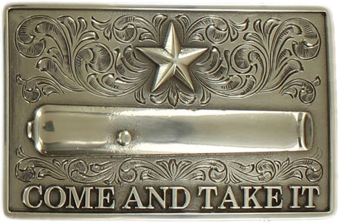 Nocona Men's Rectangle Come and Take It Buckle...