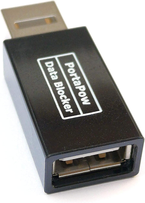 PortaPow USB Data Blocker (Black) - Protect Against Juice Jacking...