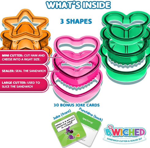 Sandwich Cutter and Sealer - Crustless Sandwich Maker - Great for Lunchbox and Bento Box - Boys and Girls Kids Lunch - Sandwich Cutters for Kids (...