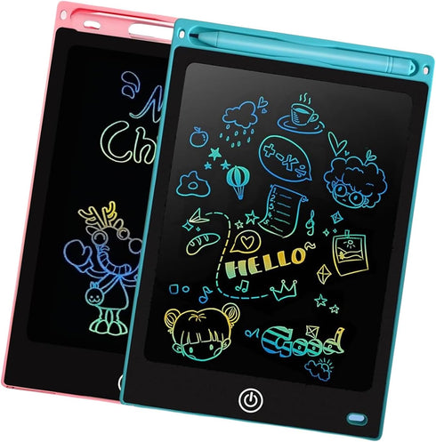 2 pack LCD magnet whiteboard for fridge 10 inch small magnetic board,Reusable reminder board,one-click cleanup,wipe-free,for Kids, Students, Fridg...