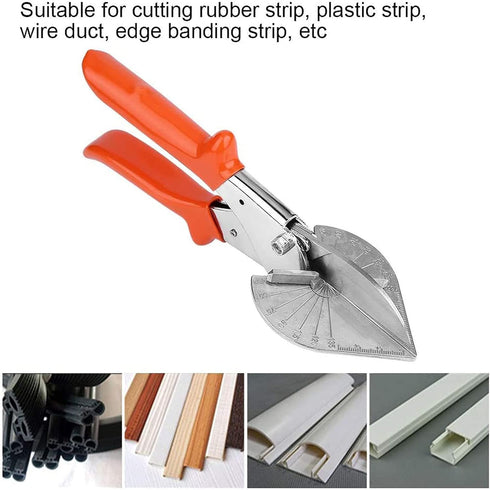 Multi Angle Miter Shear Cutter | Hand Shear Multipurpose Tool | | 45 to 135 Degrees Miter Scissor | Stainless Steel with Rubber Handle & Safety Lo...