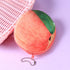 SUPVOX Coin Pouch with Keychain Cute Juicy Peach Fruit Shape Soft Plush Coin Purse Change Cash Bag Zipper Small Purse Wallets for Women Girls...