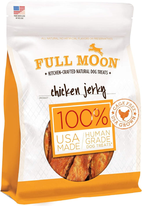 Full Moon Chicken Jerky Healthy All Natural Dog Treats Human Grade Made in USA Grain Free 6 oz...