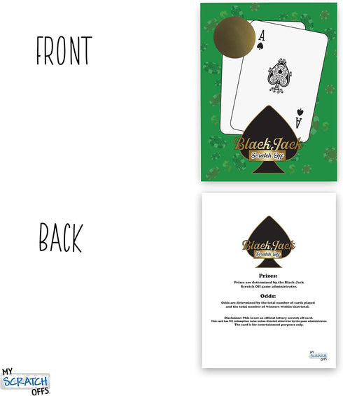 My Scratch Offs Casino Night Scratch Off Party Game Cards 26 Pack Gambling (Blackjack...
