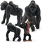 Gemini&Genius King Kong Toys, Safari Animal Toys Gorilla Family Figurines, Wildlife World Action Figure, Backyards Garden Flowerpot Room Decoratio...
