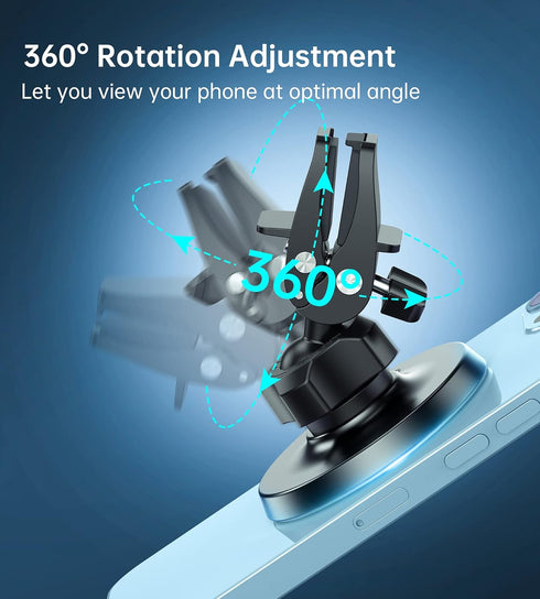 XooFly Magnetic Car Mount Holder, Portable Electronic Device Mount for iPhone 15, 14, 13, 12 Pro Max Mini Plus, All Phones & Cases......