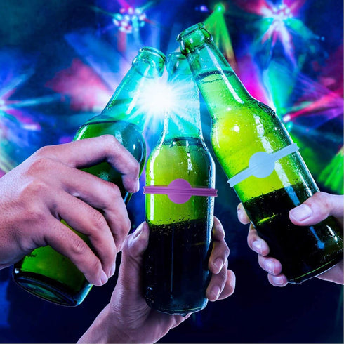 Stretchable Drink Markers 24pcs, Wine Glass Markers, Drink Identifiers for Glasses Cup, Beer Bottle, Mug, Jar, Cocktail Glass, Drink Labels for Pa...