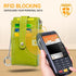 Credit Card Holder for Women RFID Small Wallet Women Slim - Multi Zipper Card Case with Keychain Oil Green...