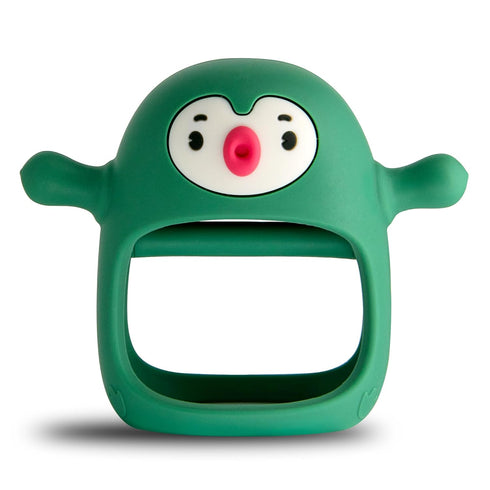 Smily Mia Penguin Buddy Never Drop Silicone Baby Teething Toy for 0-6month nfants, Baby Chew Toys for Sucking Needs, Hand Teether for 3-6Months,Ca...