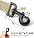 OutdoorMaster Bungee Dog Leash, Heavy Duty Dog Leash with Shock Absorption, 2 Padded Handles Training Leash, 1 Seat Belt Clip, Improved Dog Safety...