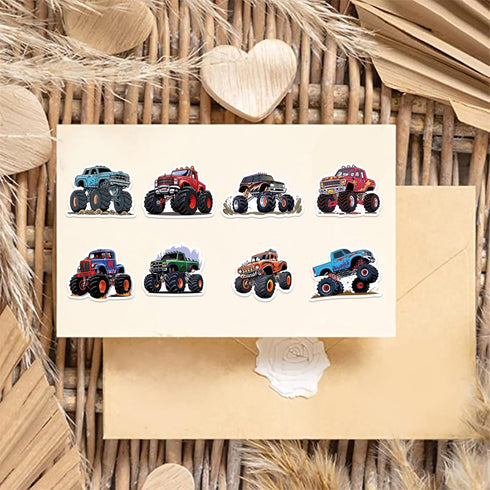 50PCS Monster Truck Stickers, Truck Car Stickers for Kids, Car Stickers Waterproof for Water Bottles Skateboard Car Bike Phone Case Laptop Suitcas...
