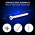 Bolt Dropper #8x1.75" Oval Head Phillips Screws - Ideal for Decks, Roofs, Drawers - Type A Point, Plain Finish - Exterior Grade 18-8(304)Stainless...