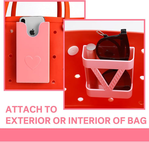 2pcs Phone Case Accessory Compatible with Bogg Bags, Phone Case Holder Charm Accessory for Beach Bag Tote Bag Charm Accessory...