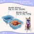 Dog Bowls Pet Collapsible Bowl Slow Feeder Outdoor, Dog Travel Bowls Portable Foldable Cat Water Dish Bowl for Pets Walking Parking Camping (Purpl...