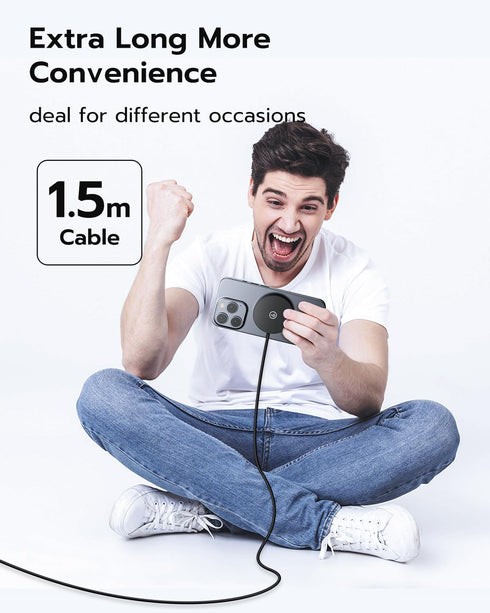 NewQ Magnetic Wireless Charging Pad, Qi2 Certified 15W Wireless Charger Mag-Safe Compatible with iPhone 15/15 Plus/15 Pro/15 Pro Max/14/13/12 Seri...