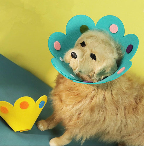 Elizabethan Dog Neck Collar Sunflower Shape Pet Protective Recovery Collar Comfy Soft Dog Cone for Dogs Cats After Surgery Pet Recovery Collar Con...