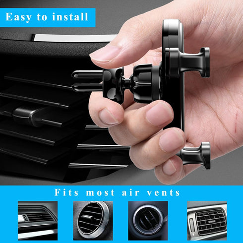 Car Phone Holder Mount, 360 Degree Rotatable Gravity Auto Air Vent Cell Phone Mount, Hands Free Smartphone Holder Accessories Compatible with All ...