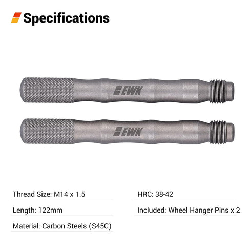 EWK 2 Pcs M14 x P1.5 Wheel Hanger, Wheel Alignment Pin, Rim Stud Pin Guide Tool...