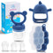Baby Fruit Feeder & Breastmilk Popsicle Molds – (3-Pack) Teething Relief Set with Mesh & Silicone Pacifiers, Freezer Tray, Food Feeder for 0–12 Mo...