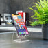 KTRIO 2Pack Acrylic Cell Phone Stand, Clear Phone Holder, Transparent Phone Stand for Desk Phone Dock Cradle Compatible with iPhone 14 13 Pro Max ...